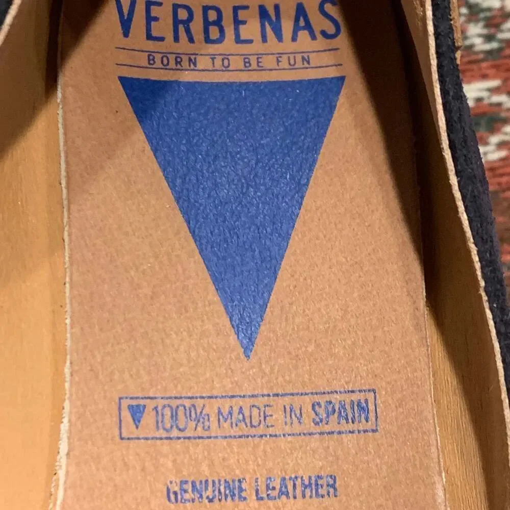Verbenas Carmen Navy Suede Espadrille Flats